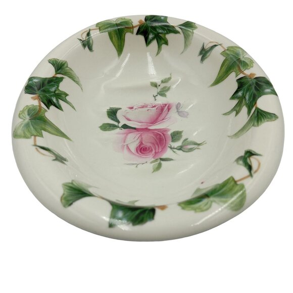 Vintage Crownford Giftware Rose & Ivy Soap Dish Made in England - Picture 1 of 9